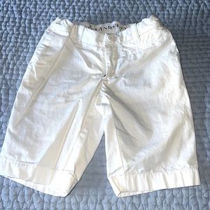 Girls white shorts.